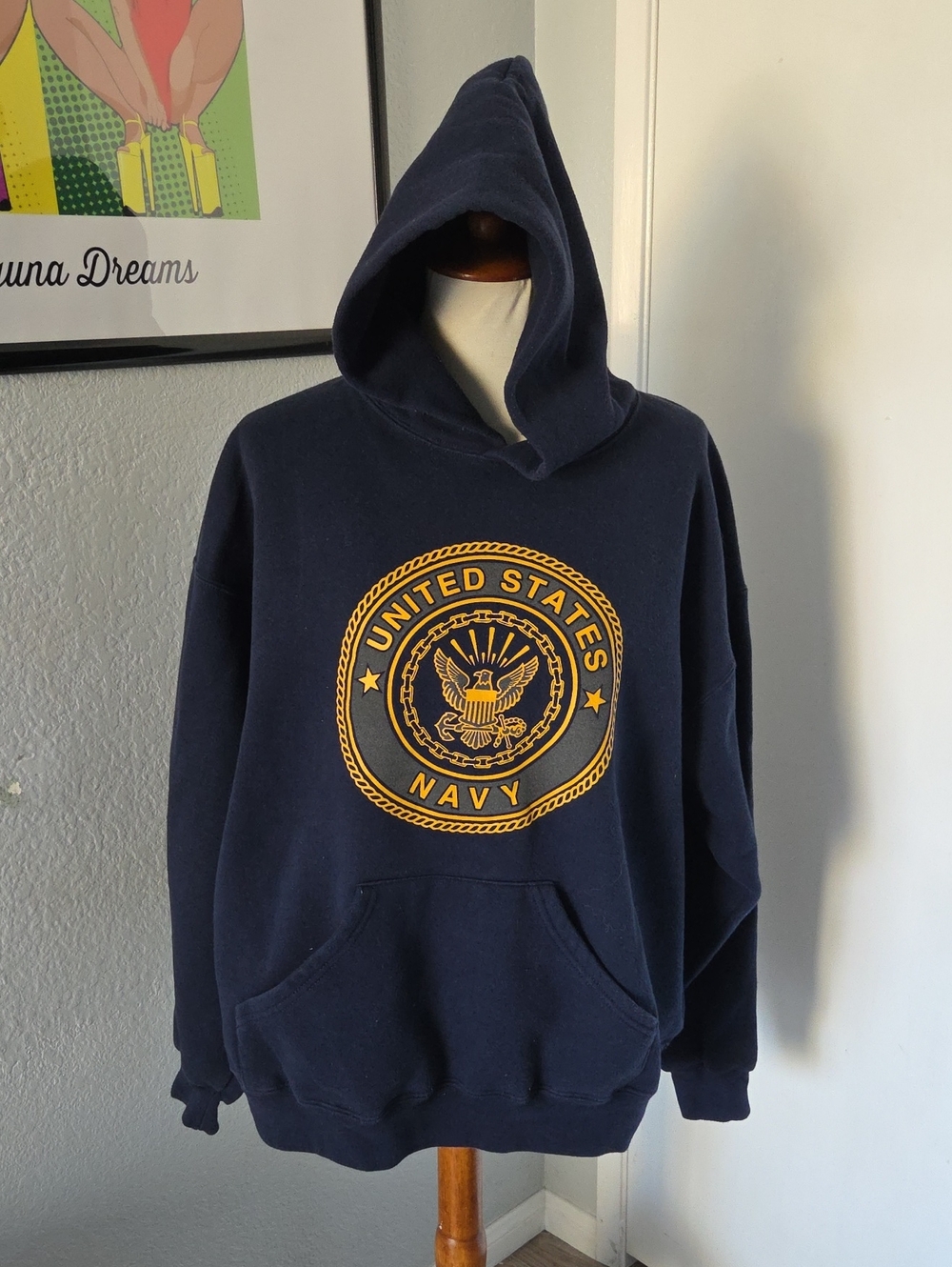 United States Navy Graphic Hoodie - Navy Blue XL